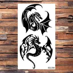 Black Scorpion Temporary Tattoos For Adults Men Realistic Dragon Wolf Tiger Thorns Fake Tattoo Sticker Hand Leg Tatoos Creative