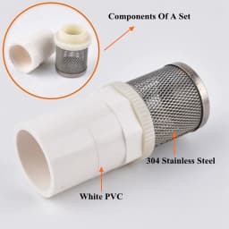 20~50mm 304 Stainless Steel Filter PVC/UPVC Pipe Set Aquarium Tank Water Pump Inlet Tube Filter Garden Drip Irrigation Filter