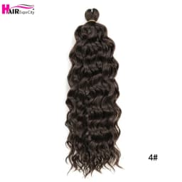 18-24 Inch Ocean Wave Crochet Braid Hair Hawaii Afro Curls Natural Synthetic Braiding Hair Extensions Pink 613 Hair Expo City