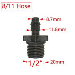 4Pcs 1/2" 3/4" 1" Male Female Thread Connector To Barb 8mm 16mm 20mm 25mm 32mm PE Hose Adapter Garden Irrigation Watering System