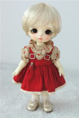 1/12 1/8 OB11 Doll Wigs D28053 3-4inch 4-5inch 5-6inch Enfant Cut Synthetic Mohair BJD Hair Lati Yellow &White Tiny Accessories