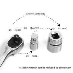 1/4" 3/8" 1/2" Ratchet Wrench Adapter Chrome Vanadium Sleeve Drive Socket Converter Wrench Transform Joint