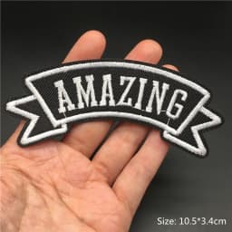 Black Punk Badges Jacket Patch Embroidered Iron Patches For Clothing Sew On Sticker DIY Appliques Decoration Rock Band