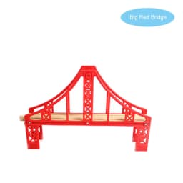 Wooden Train Track Bridge Beech Wooden Railway Set Accessories Fit for All Brands Wood Tracks Pieces Educational Toys For Kids