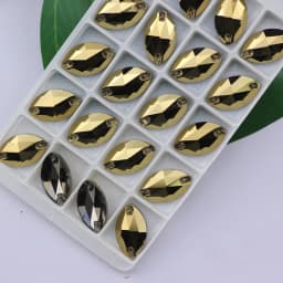 All Size All Color Sew on Rhinestone Ab Glass Rhinestone 3223 Navette Sew on Stone Horse Eye Crystal For Wedding Dress Button