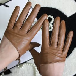 Sunscreen Gloves Women's Single Genuine Leather Half-palm Gloves Real Sheepskin Stage Show Driving gloves No Lining