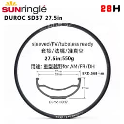 Sunringle DUROC Rims 30 35 37 40 42 50 Mtb Rims 27.5/29 Inch Mountain Tubeless Soldering Rim 28/32H Hoops Width Aluminium Rims