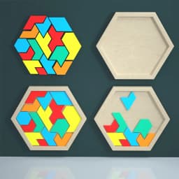 DIY Crystal Epoxy Silicone Mold Irregular Hexagonal Puzzle Home Ornaments Game Puzzle Silicone Mould For Resin