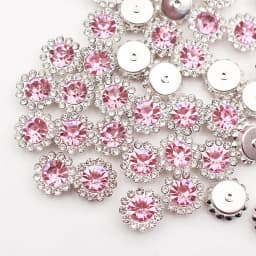 8mm-12mm Sunflower Silver Claw Sew On Rhinestones Glitter Crystals Stones Fabric Glass Beads DIY Sewing Rhinestones Crafts Gems
