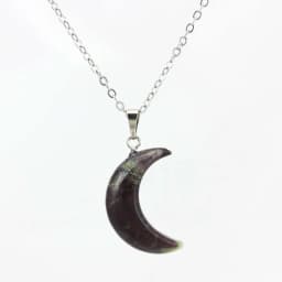 Natural Crystal Stone Crescent Moon Pendant Healing Crystals Quartz Reiki Labradorite Earrings Pendant Necklace For Women Girls