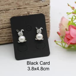 50pcs Earrings Necklaces Display Card Cardboard Earring Packaging Hang Tag Card Ear Studs White Paper Card Jewelry DIY Wholesale