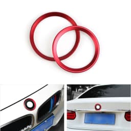 Chrome Aluminum Car Exterior Logo Ring Front Hood Trunk Lid Badge Circle Decoration Emblem For BMW 3 4 Series M3 M4 E36 E46 E90