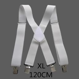 Plus Size 50mm Wide Men Suspenders High Elastic Adjustable 4 Strong Clips Suspender Heavy Duty X Back Trousers Braces 5 Colors