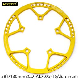 Chainring Litepro 130BCD 47/53/56/58T BMX Chainring Folding Bicycle Chainwheel Protector Bike Crankset Tooth Folding Bike Parts