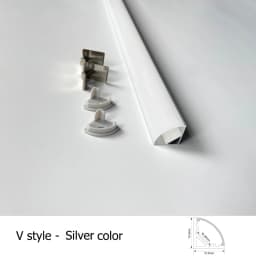 2-35Pcs/lot LED Aluminum Profile 0.5m/pcs U/V/W Shape Corner for 5050 2835 LED Strip Bar Lamp Channel Holder White/Black Cover