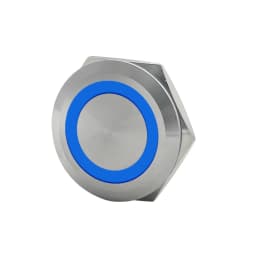 12/16/19/22/25/28/30mm Short Stroke Mini Waterproof Metal Push Button Switch Power Led Light Momentary 5V 12V 24V 220V Red Blue