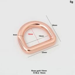 10mm 13mm 15 19mm 25mm 30mm  Rose gold bags' polished nickel inside bags metal accessory alloy round welded d ring DIY Bag Parts