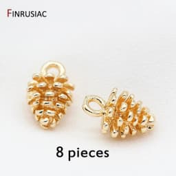 Lovely Gold Plated Small Pinecone Charms Pendant For Jewelry Making DIY Craft, Handmade Earrings Bracelet Necklace Accessories