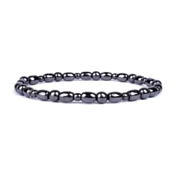 Weight Loss No Magnetic Therapy Bracelet For Men Women Geometric Black Hematite Stone Beads Stretch Health Care Bracelet Jewelry