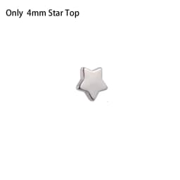 1 PC Surgical Steel Dermal Anchor Moon Shape Micro Dermal Anchor Flower Star Piercings Skin Diver Piercing Body Jewelry 14g