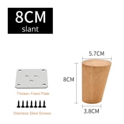 KAK 4pcs Solid Wood Furniture Leg Table Feets Wooden Cabinet Table Legs Fashion Furniture Hardware Replacement for Sofa Bed