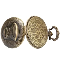 Antique Retro Bronze Hells Bell Quartz Pocket Watch Necklace Pendant Chain Pocket Clock for Men Women Souvenir Gifts