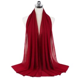 New Premium Plain Chiffon Scarf Muslim Hijab Instant Shawl Soft Ball Bubble Chiffon Head Wraps Islamic Lady Women Hijabs