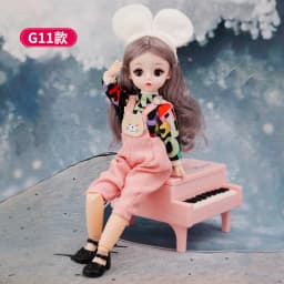 30 Cm 1/6 BJD Doll Winter Dress Set 23 Movable Joint Makeup Cute Girl Brown Eyes Doll with Fashionable New Skirt DIY Toy Gift