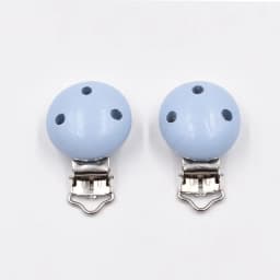 10PCs Baby Teether Clip Pacifier Chain Wood Blanks Pacifier Baby Teething Bracelet Bead Clip Diy Wooden Clips Accessories