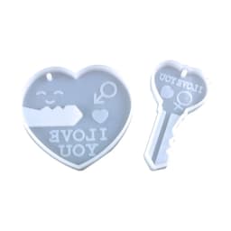 1 Set Creative Handmade Lovers Lock Keychain Epoxy Resin Mold Earrings Pendant Silicone Mould DIY Crafts Jewelry Necklace Mold