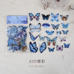 40pcs Butterfly Stickers Pack for Diary Travel Scrapbooking Planner Albums - DIY Sealing Label Decal Sticky Notes Decoration