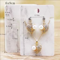 Hot Sale 50Pcs Multi-Style Jewelry Set Package Card 6*9cm Flower/Marbling Design Necklace Earring Pendant Package Card