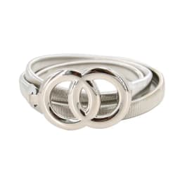 New Double Ring Belt Gold Silver Stretch Elastic Waist Belts for Women Metal Plate Female Lady Dress Waistband ceinture femme