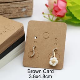 50pcs Earrings Necklaces Display Card Cardboard Earring Packaging Hang Tag Card Ear Studs White Paper Card Jewelry DIY Wholesale