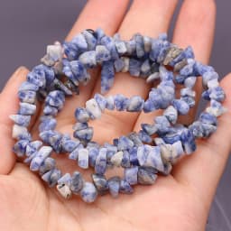 Natural Stone Beads Irregular Lapis Lazuli Fluorite Freeform Chip Gravel Bead for Jewelry Making Necklace Bracelet for Women
