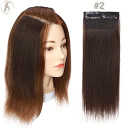 TESS Clip In Human Hair Extensions 100% Natural Extension Hair Clip 8cm Hairpiece Replenish Hair Volume Clip In Natural Hair