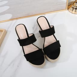 Summer 9cm 11cm High-Heeled Women Pumps Platform Hemp Shoes Buckle Casual Nude Stilettos Round Head Sandals Small Yards:30 31 32