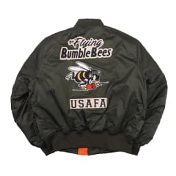 2023 USAFA WW2 Flying Bumble Bees Patch Embroidered Bomber Jacket Men Air Force Pilot Flight Winter Coat Warm Padded Outwear