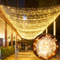 Christmas String Fairy Light 8 Mode LED String Lights Outdoor Waterproof Wedding Holiday Party Patio Lamp