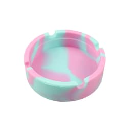 Silicone World Portable Silicone Round Ashtray Durable Soft Eco-friendly Ashtray High Temperature ResistanceAnti-fall Anti-slip