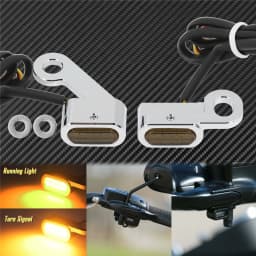 Motorcycle 2Pcs LED Turn Signal Indicators Amber Running Lights Mini Lamp E Mark For Harley Sportster XL883 1200 72 48 2004-2024