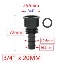 4Pcs 1/2" 3/4" 1" Male Female Thread Connector To Barb 8mm 16mm 20mm 25mm 32mm PE Hose Adapter Garden Irrigation Watering System