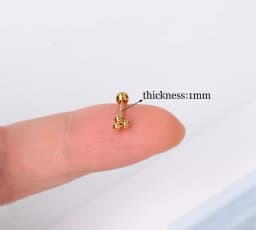 1pcs New Style Stainless Steel Ear Piercing Cz Stud Earrings Snake Moon Round Ball Arc Cartilage Helix Conch Screw Back Earring