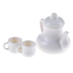 1:12 Tableware Teapot Coffee Cup Saucer Tray Plate Tea Set Pot Kitchen Decor Dollhouse Miniature Christmas Gift Doll Accessories