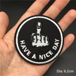 Black Punk Badges Jacket Patch Embroidered Iron Patches For Clothing Sew On Sticker DIY Appliques Decoration Rock Band