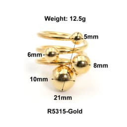 New Design Stainless Steel Round Bead Rings for Women Wedding Jewelry Party Gift