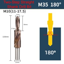 M35 Cobalt Two Stage Step Drill Bit M3-M12 Screw Counterbore Twist Countersink Drill For Stainless Drilling And Chamfering