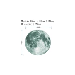30cm Luminous 3D Moon Wall Stickers For Kids Baby Room Bedroom Decoration Living Room Home Decals Glow In The Dark Wallpaper