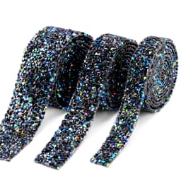Rhinestones Tape Trim Hot Fix Strass Crystal Sewing Ribbon Appliques DIY Rhinestone For Decorations Trim Garment Accessories