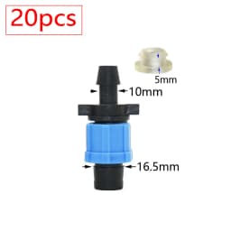 16mm 5/8'' Irrigation Drip Tape Tap Valve Elbow Tee End Plug Thread Lock Connector Garden Watering Pipe Hose Joints